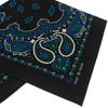 Trifong Bandana Black Bandana Adult Paisley Men's Bandana Blue Handkerchief Stylish 100% Cotton Unisex Women's 55cm x 55cm