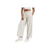 Adidas Essentials 3-Stripes Loose Wide-Leg Casual Pants Women Bottoms Aluminum White JC8168