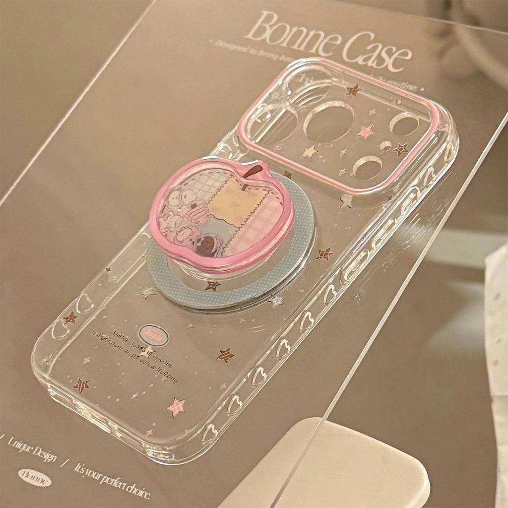 Creative Apple Magnetic Phone Case Compatible with iPhone 16, iPhone 17, and iPhone 17 Pro Max