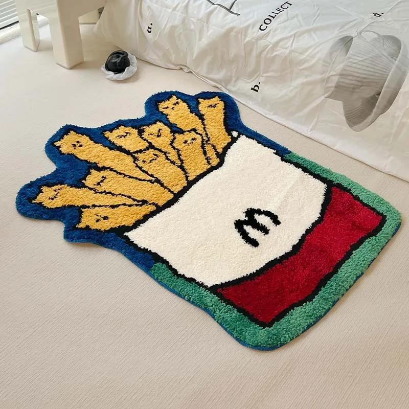 Imitation Cashmere Carpet Cute Cartoon Shaped Living Room Bedroom Decorative Thickened Non-Slip Bedside Rug Home Decor