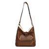 Autumn and Winter New Lamb Wool Splicing Fashionable and Casual Retro Tote Underarm Bag Trendy Bag