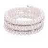 Bridal jewelry full diamond stretch bracelet, multi-layer pearl rhinestone winding spiral bracelet bracelet
