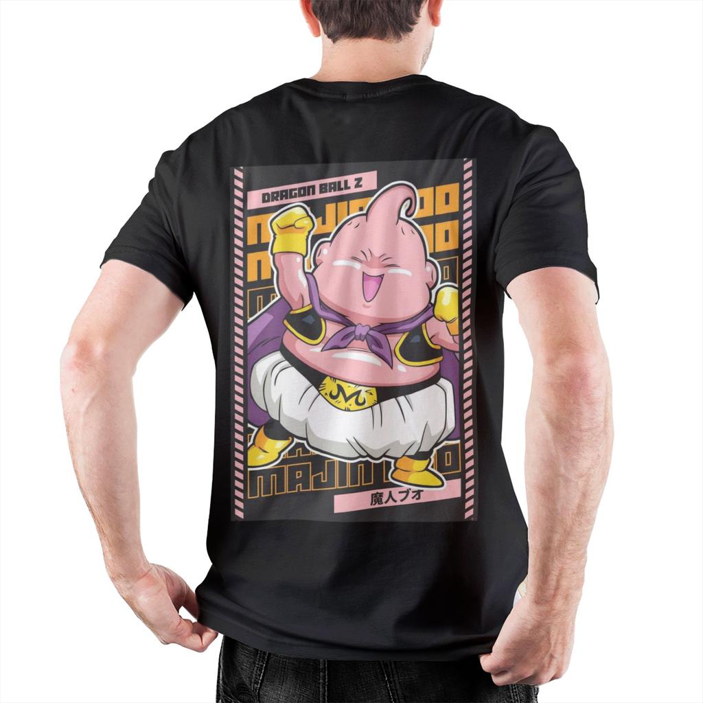 Dragon Ball Majin Buu T Shirt Men's Cotton Tops Shirts Funny Anime Round Neck Short Sleeve