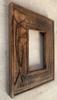 Cornice per Foto in Legno Intagliata a Mano con Cuori | Cornice per Foto Rustica Vintage