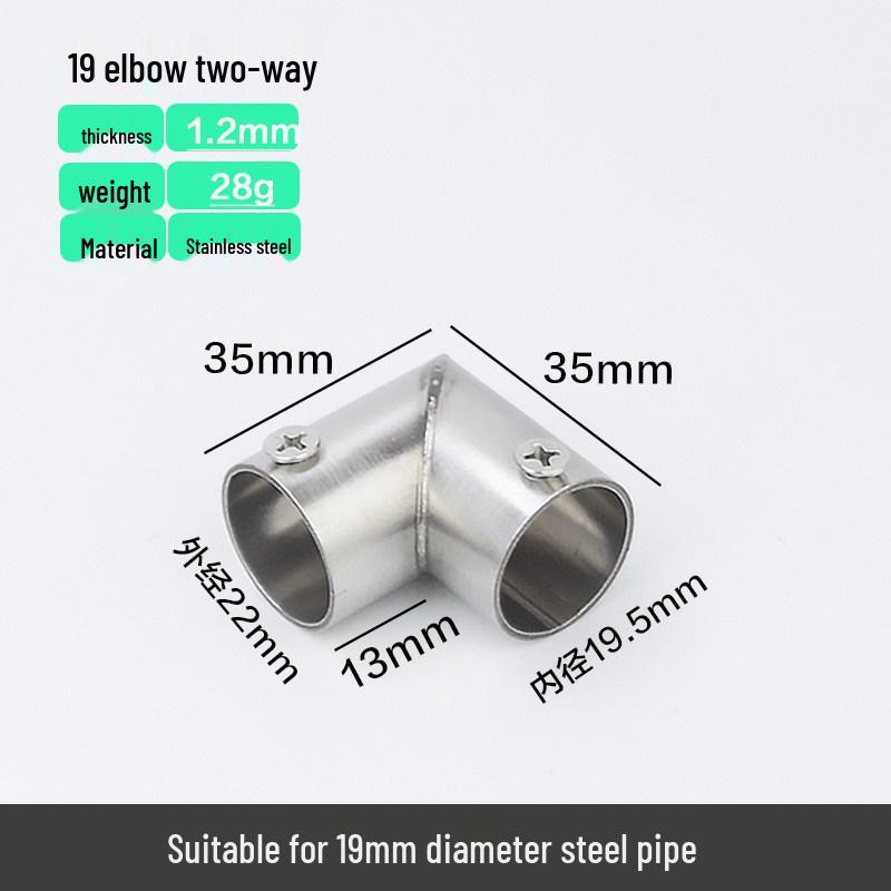 Stainless Steel Right Angle Elbow Union Tee Four-Way Pipe Fitting Combo