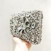 Silver/Gold Bow Evening Clutch Purse Bag For Wedding Bridal Bags Fashion Women Rhinestone Clutches Lady Crystal Prom Party Bags