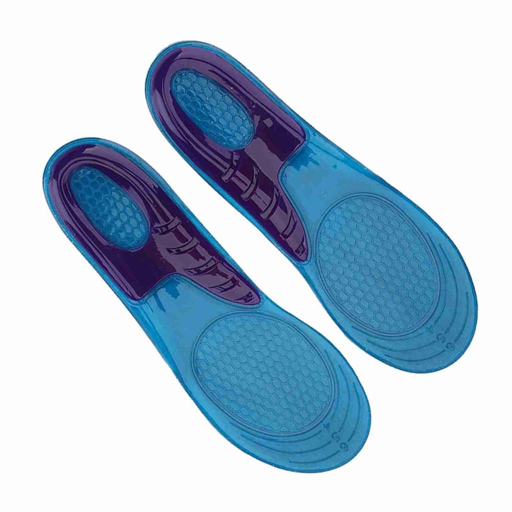 Unisex Sports Shoe Pads Silicone Soft Anti Shock Insloes Foot  or (S)