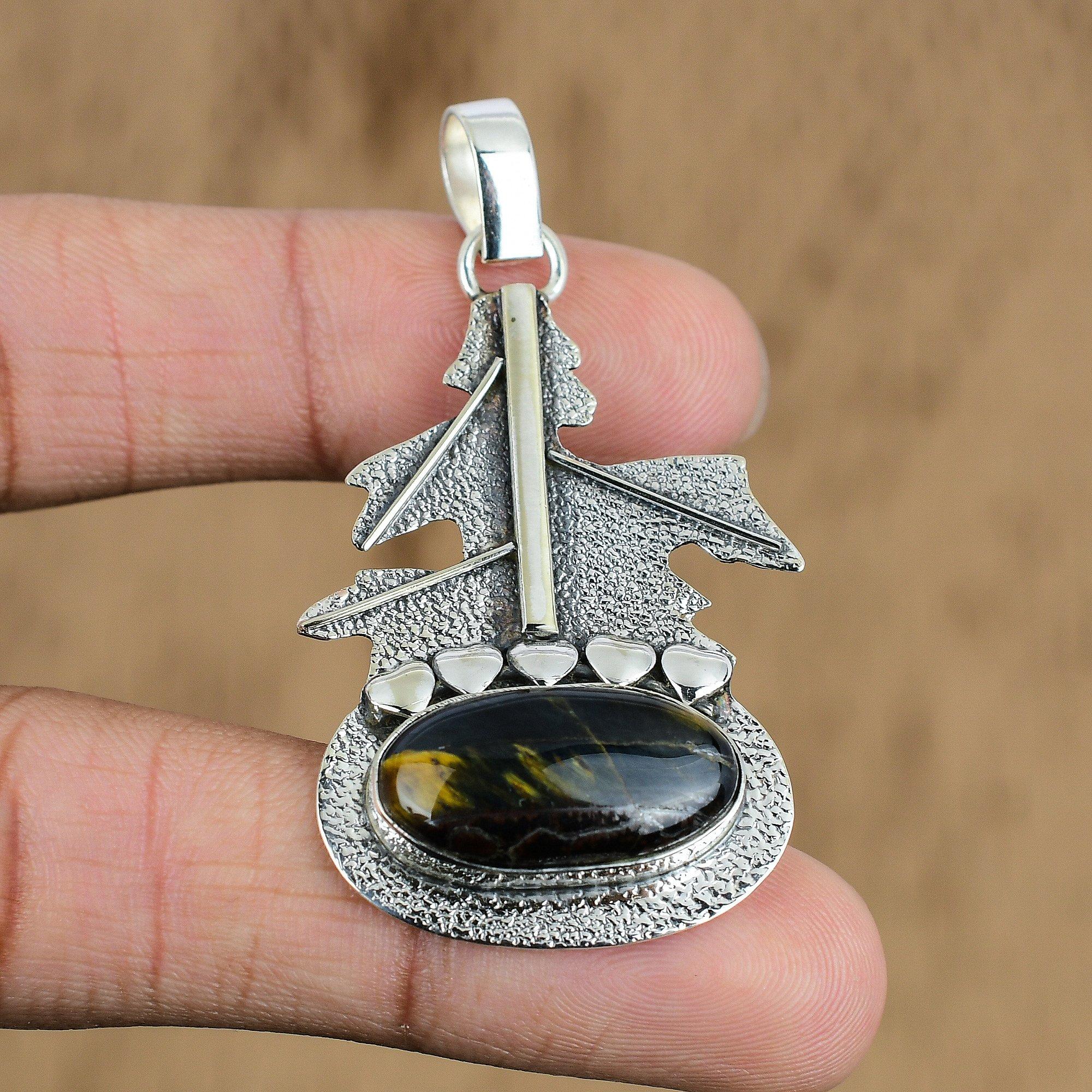 

Gift For Women Jewelry Pendant 925 Sterling Silver Natural Nellite Gemstone