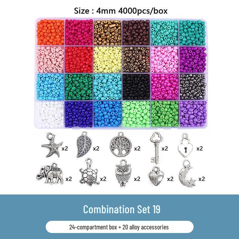 

Набор для изготовления ожерелья и браслета из стекляруса 24 цветов с застежкой-лобстером