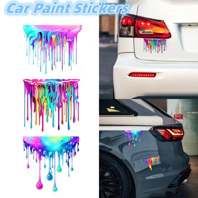 Adesivi Auto Gocciolanti di Vernice Colorata | Adesivi in Vinile Vibranti per Esterno Veicolo | Accessori Decorativi Auto Impermeabili