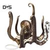 Vintage Octopus Mug Holder Resin Sea Animal Figurine Kitchen Countertop Coffee Cup Organizer Hanger Stand Rack Indoor Outdoor Decoration