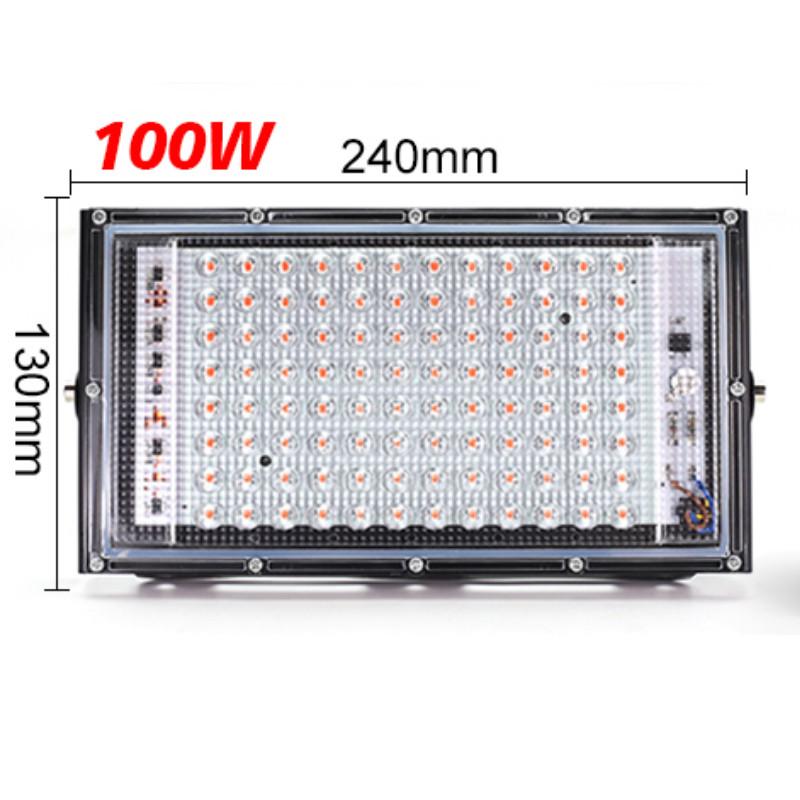 

Светодиодная лампа полного спектра для выращивания растений AC 220V Бытовая фитолампа Теплица Гидропоника Устройство для освещения роста растений 100W