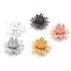 10pcs/lot Lotus Flower Beads Caps End Caps Metal Copper Flower Beads For Jewelry Making Findings DIY Earrings Charms Accessories