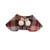 Cat Drool Bib Handmade Scarf Collar Pet Hat Bib Tie New Plaid Set Dog Bow Tie  Cat Accessories Puppy Accessories