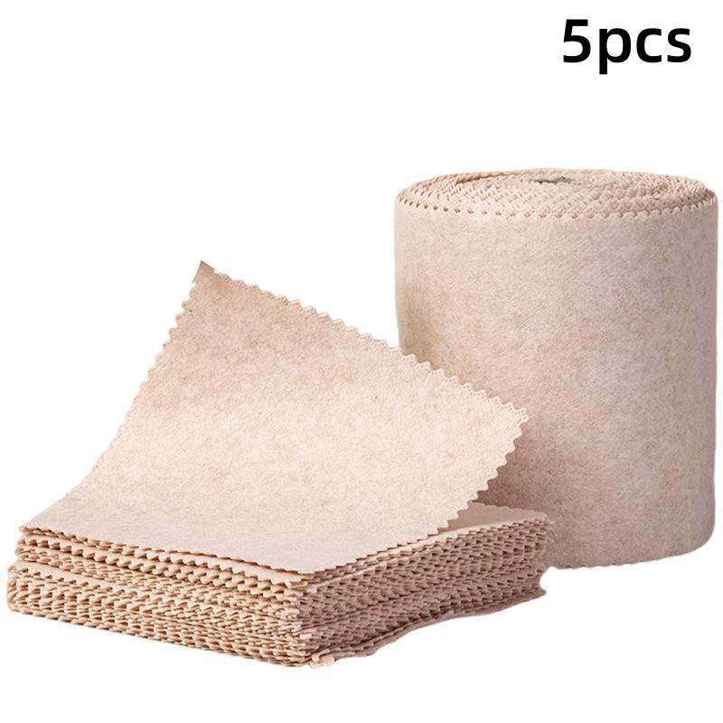 

5/10pcs Plant Fiber Kitchen Rags Household Super Absorbent Cleaning Cloths Oil-free Cleaning Scouring Pads 5-pcs