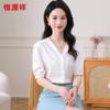 Hengyuanxiang Mulberry Silk V-Neck Short Sleeve Shirt
