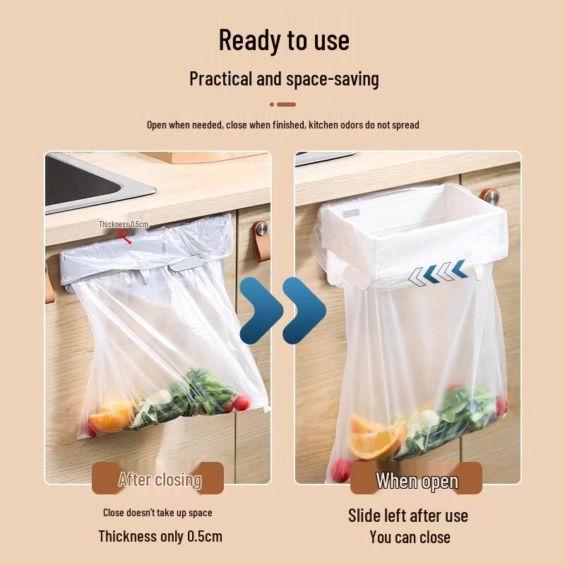 Foldable Wall-Mounted Magnetic Trash Rack
