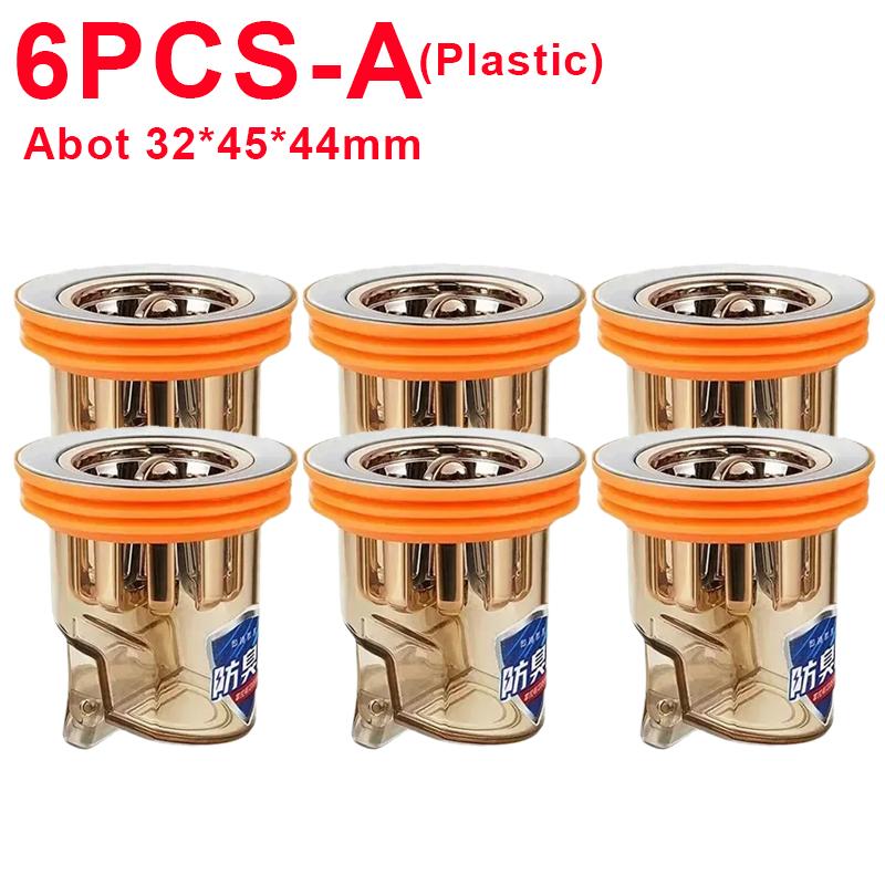6/1Pc Universal Floor Drain Filter Cover Anti-clogging Hair Catcher Wash Basin Sink Strainer Kitchen Bathtub Stopper Shower Plug