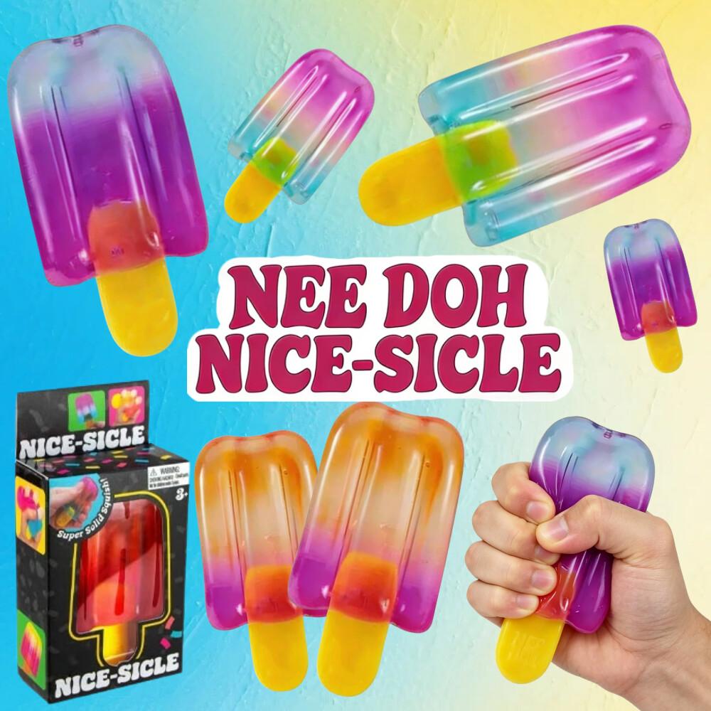 Schylling Needoh Popsicle Blind Box Cube Sensory Stress Relief Squishy Cube Anti-Anxiety Squeeze Object for Birthday Gift Toy