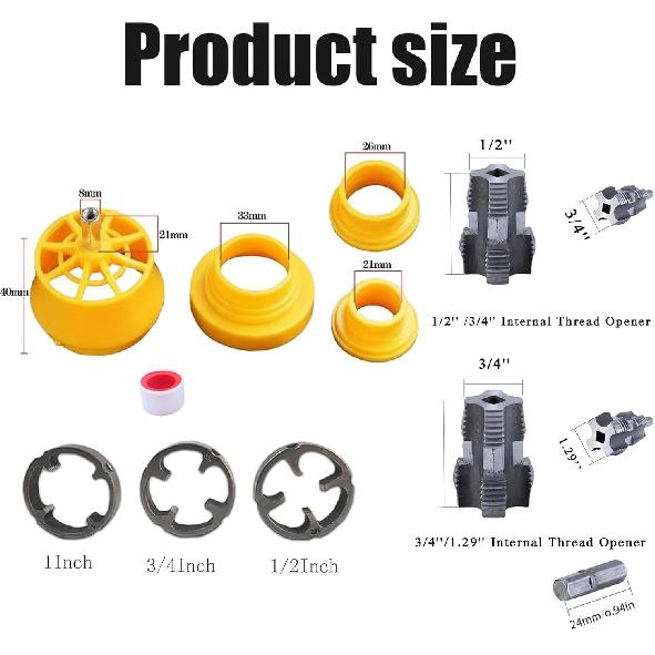 Electric Drill Compatible Pvc Pipe Threader Kit with Various Die Sizes, Pvc Pipe Threader Kit, Pipe Threader Kit, Pvc Threader for Drill, 1/2'' 3/4''