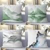 New Chinese Landscape Painting Pattern Pillowcase Living Room Sofa Cushion Cover Bedside Pillow Cover