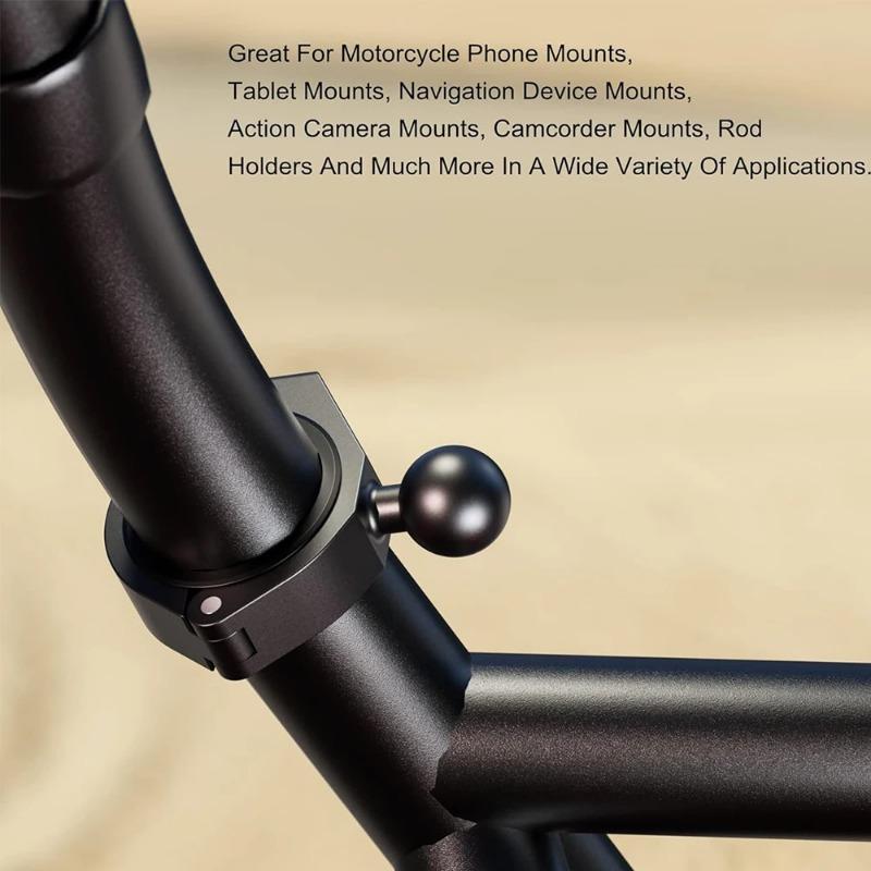 Aluminum Alloy 1 inch/ 25mm Ballhead Mount Base Motorcycle Bicycle Handlebar Rearview Mirror Bracket Holder Adapter Clamp Base