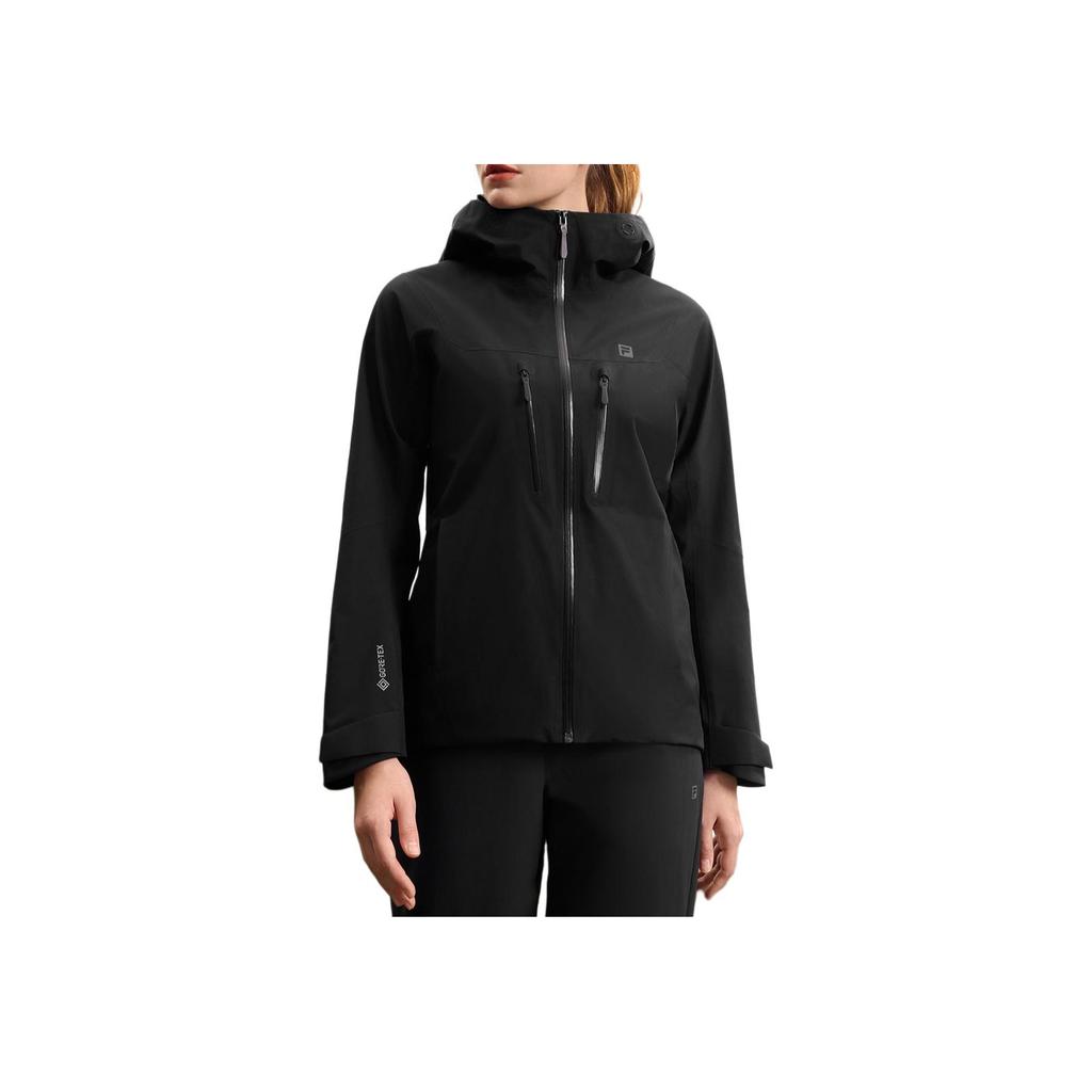FILA Casual Versatile Hooded Windbreaker Women Outerwear Deep-Black A11W517701FBK