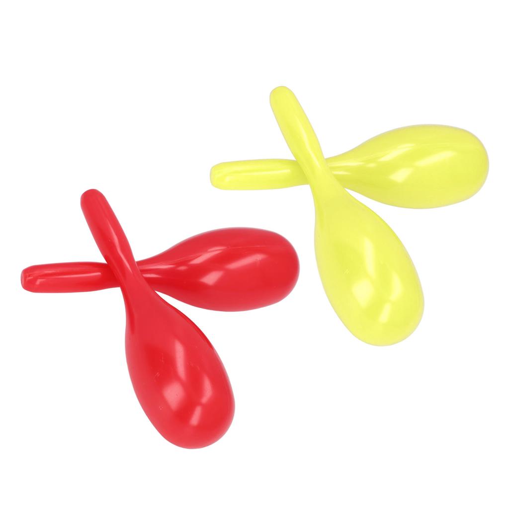 2Pcs Music Maracas Oval Shaped Plastic Hand Percussion Rattles Music Instrument for KTV Party Kinder