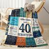 Happy 40th Birthday Celebration Blanket Soft & Cozy Suitable for Bed Office Seaside for All Seasons Modern Gifts For Family Or Friends
