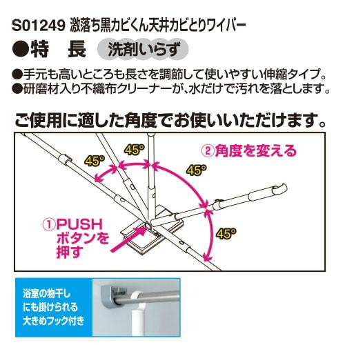 LEC Super Clean Black Mold Remover for Bathroom Ceilings & Water Drainer (Extendable)