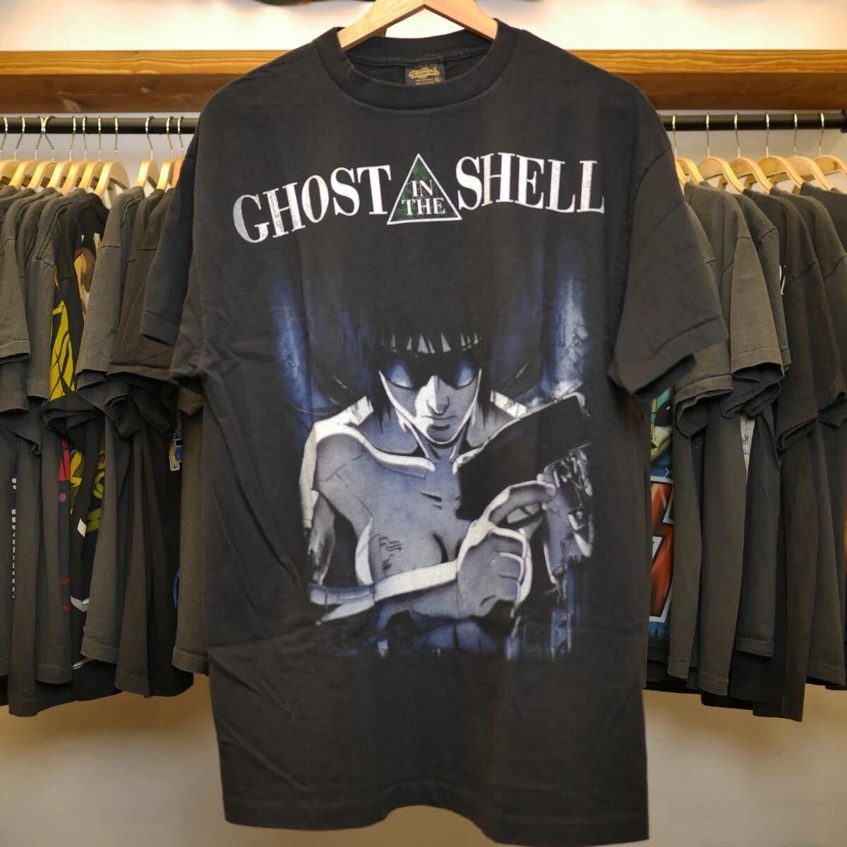 Ghost in the Shell Anime T-Shirt XL Motoko Kusanagi Fade Vintage Style New S
