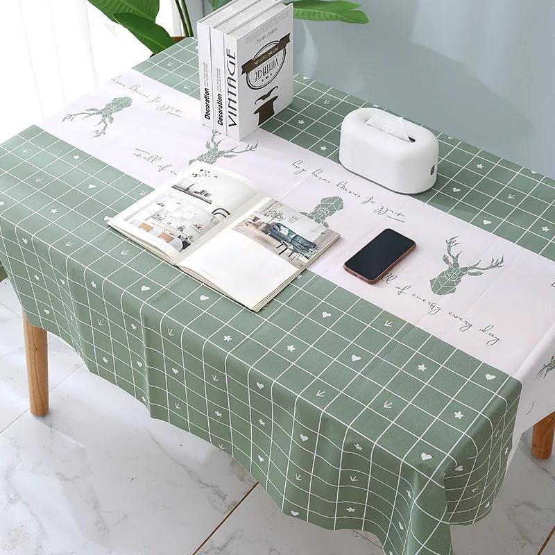 PEVA Table Cloth Waterproof Rectangular & Square Garden Table Cover Stain Tablecloth Oilcloth Mantel Mesa Impermeable Tapete