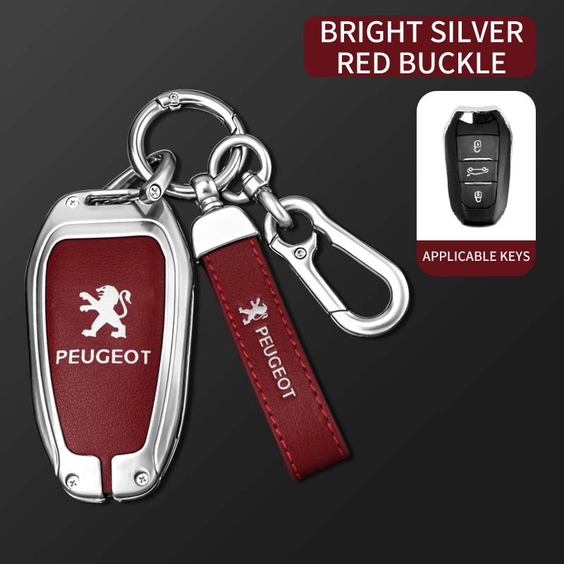 2026 Hot Car Sticker Zine Alloy Car Remote Key Case Shell Cover Protection Fob For Peugeot 308 408 508 2008 3008 4008 5008 Keyle