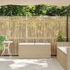 VidaXL Garden Bench with Beige Cushion 110x40x44 Cm Braided Resin, Outdoor Bench, Patio Bench, Garden Seat, Bench 4104149
