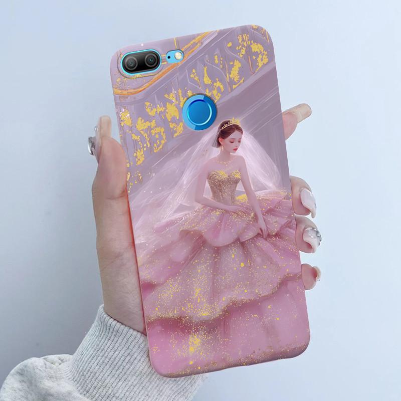 For Honor 9 Lite LLD-L21 LLD-L31 Phone Case Flower Girl Design Soft Silicone TPU Back Housing for Honor 9 STF-L09 STF-AL10 Cover
