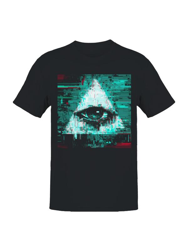 

Glitched Illuminati Eye Art Unisex T-Shirt XXXL