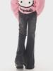 2024 High-Waisted Butterfly Flared Jeans for Plus-Size Women