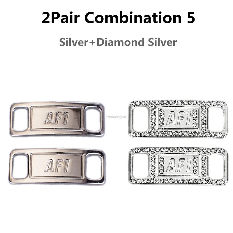 Kombination AF1 Diamant Schuhanhänger Mode Schnürsenkel Schnalle Qualität Metall Schnürsenkel Dekorationen Chapa Air Force 1 Schuhe Zubehör