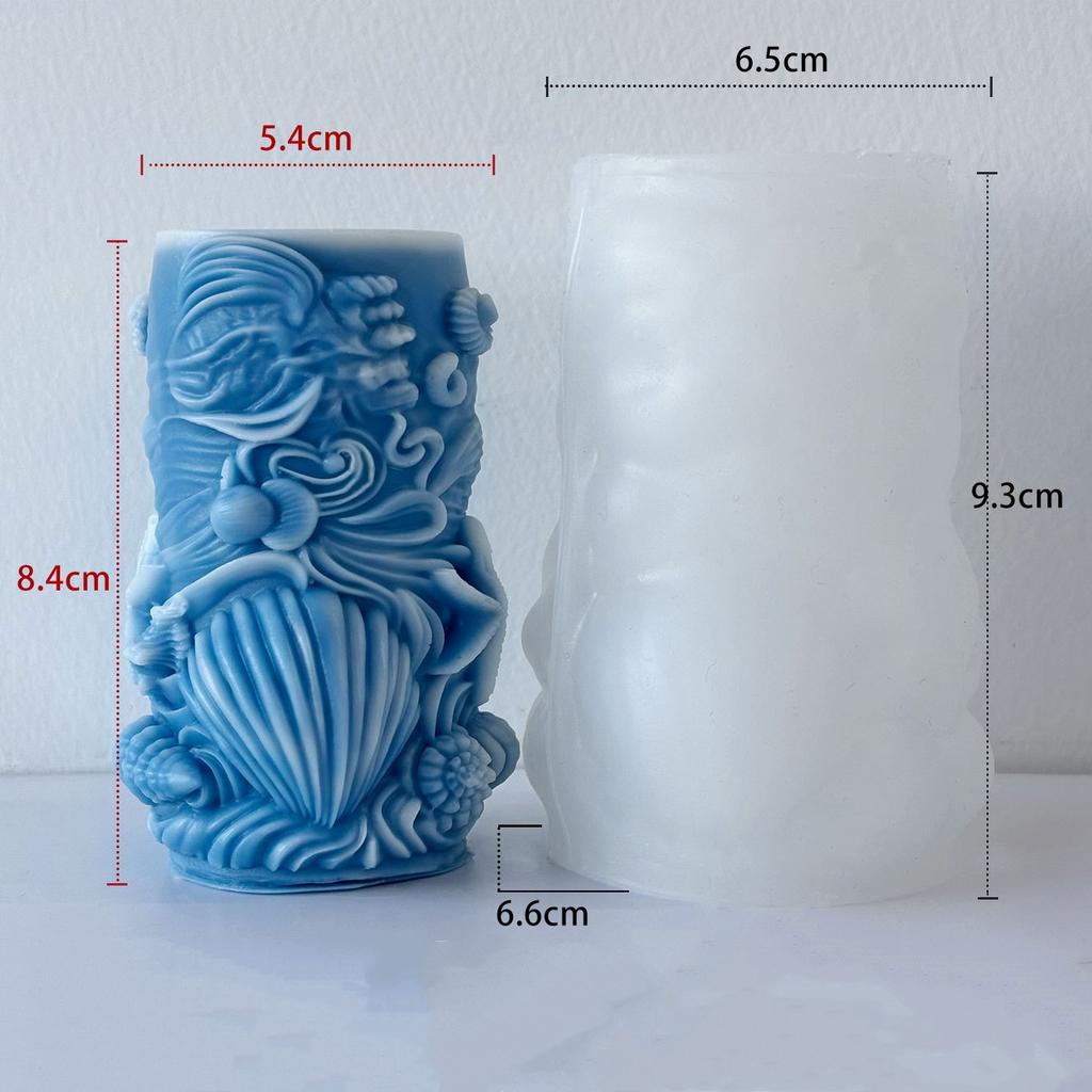 Marine Jellyfish Candle Mold High-Quality Ocean Silicone Candle Mold Cylindrical Aroma Candle Mold Marine-Themed For Gifts