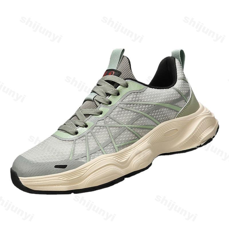 Fashion Mesh Breathable Men Sneakers Spring Autumn Fashion Low Help Lace Up Casual Work Shoes Comfortable Outdoor Non Slip Running Shoes