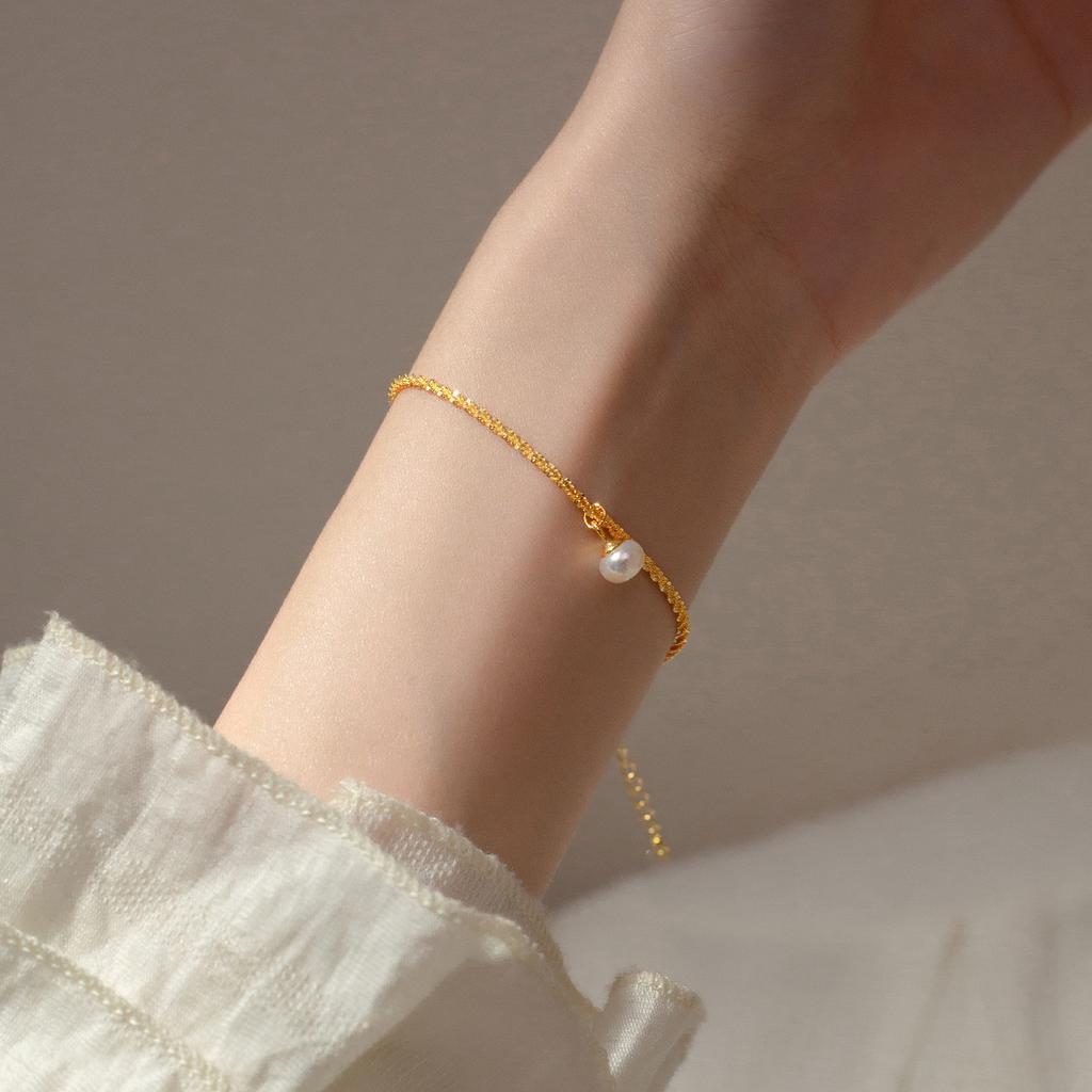 Small Fresh Gypsy Natural Freshwater Pearl Bracelet Retro Style Hand Jewelry Wholesale