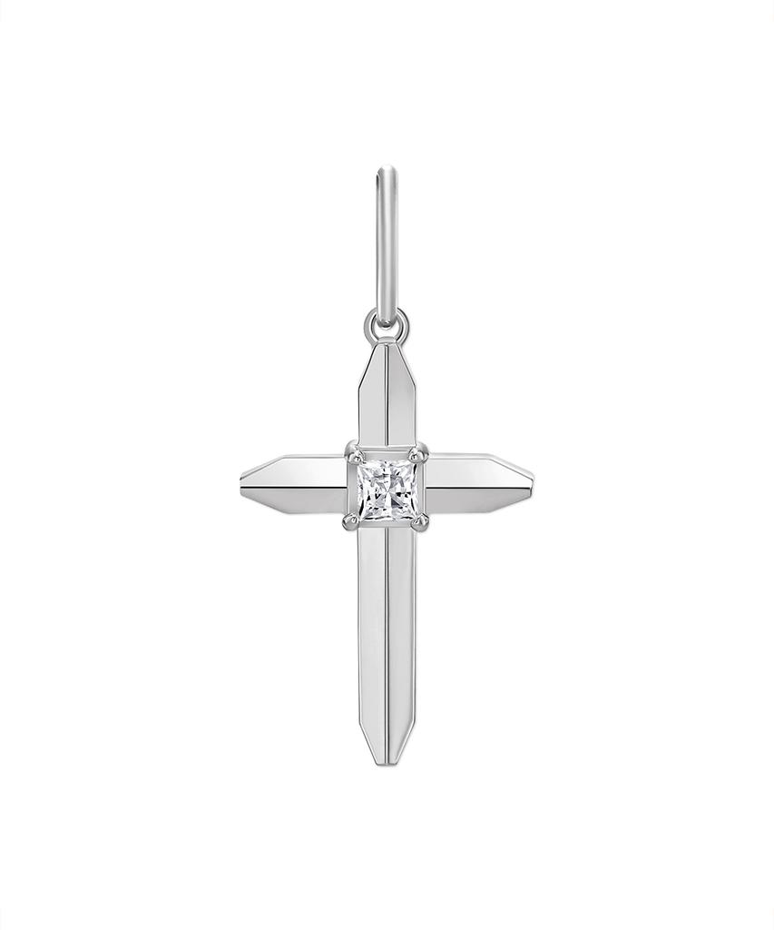 Mcel Silver Pierre Cross Pendant