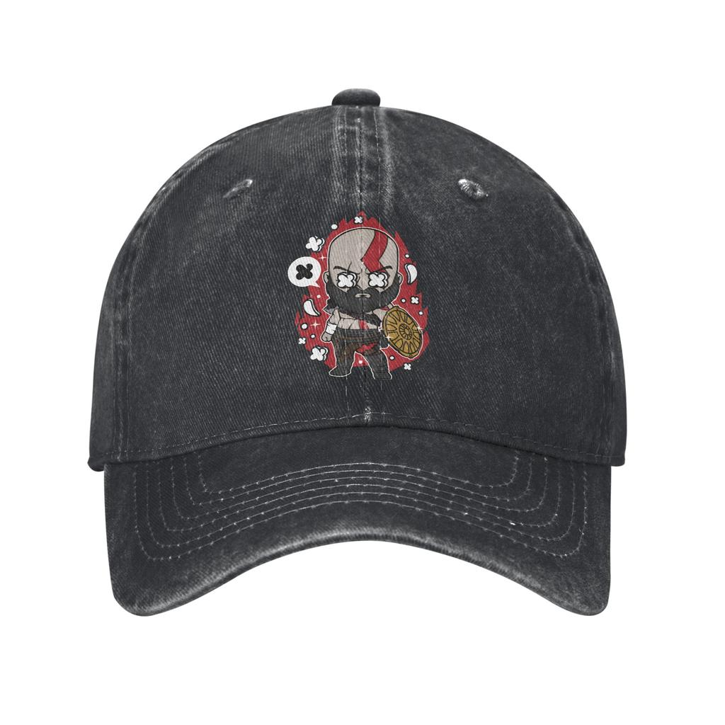 God of War Boy Men Women Baseball Caps  Distressed Washed Caps Hat Vintage Outdoor Workouts Adjustable Sun Cap