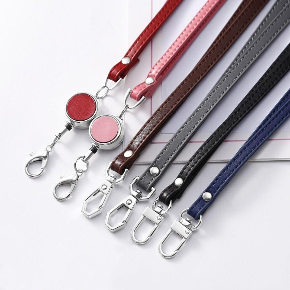 Bright Colors Lanyards Telescopic Sling Neck Hanging ID Badge Holder  Office School