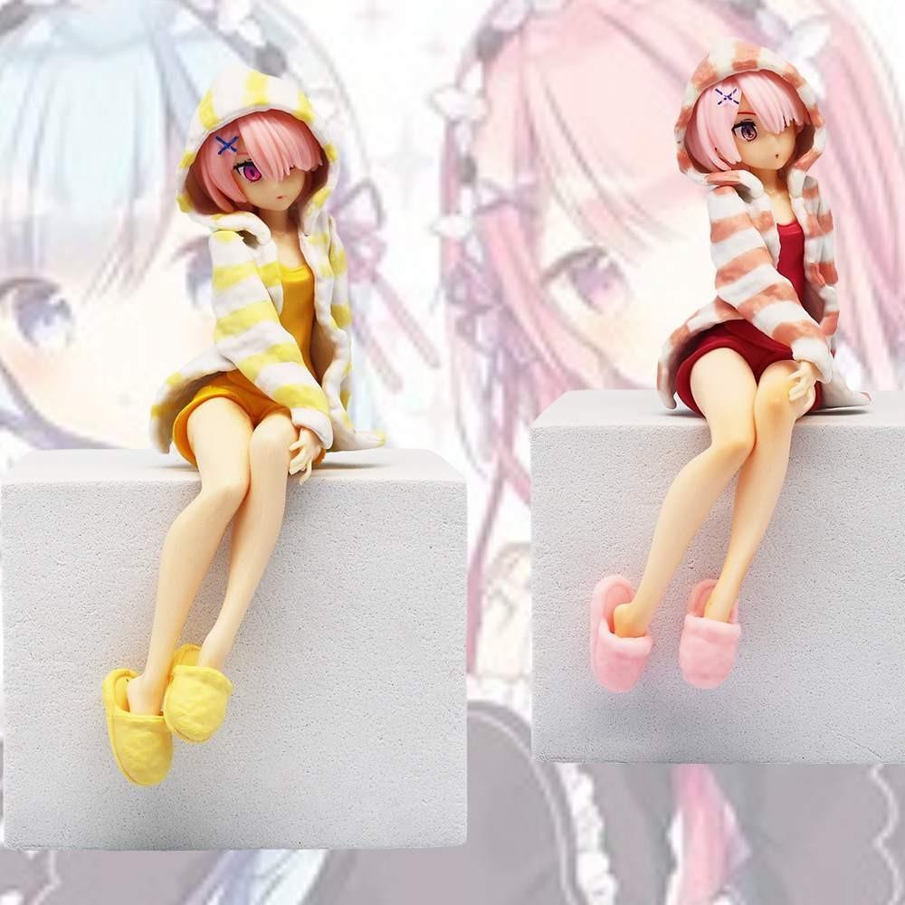 Rem Ram Pvc Figure 14cm Anime Collectible Cartoon Home Wear Decoration