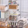 W89C Clear Storage Container Easy To Use Stackable Plastic Storage Bins with Lids for Home Office School