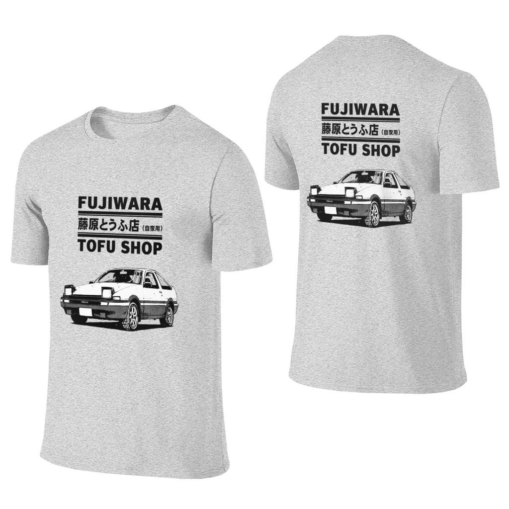 Initial D Fujiwara Tofu Shop Ae86 Unisexga Couple Style Reversible Tshirt Korean Style Casual Antistatic Basic Tee