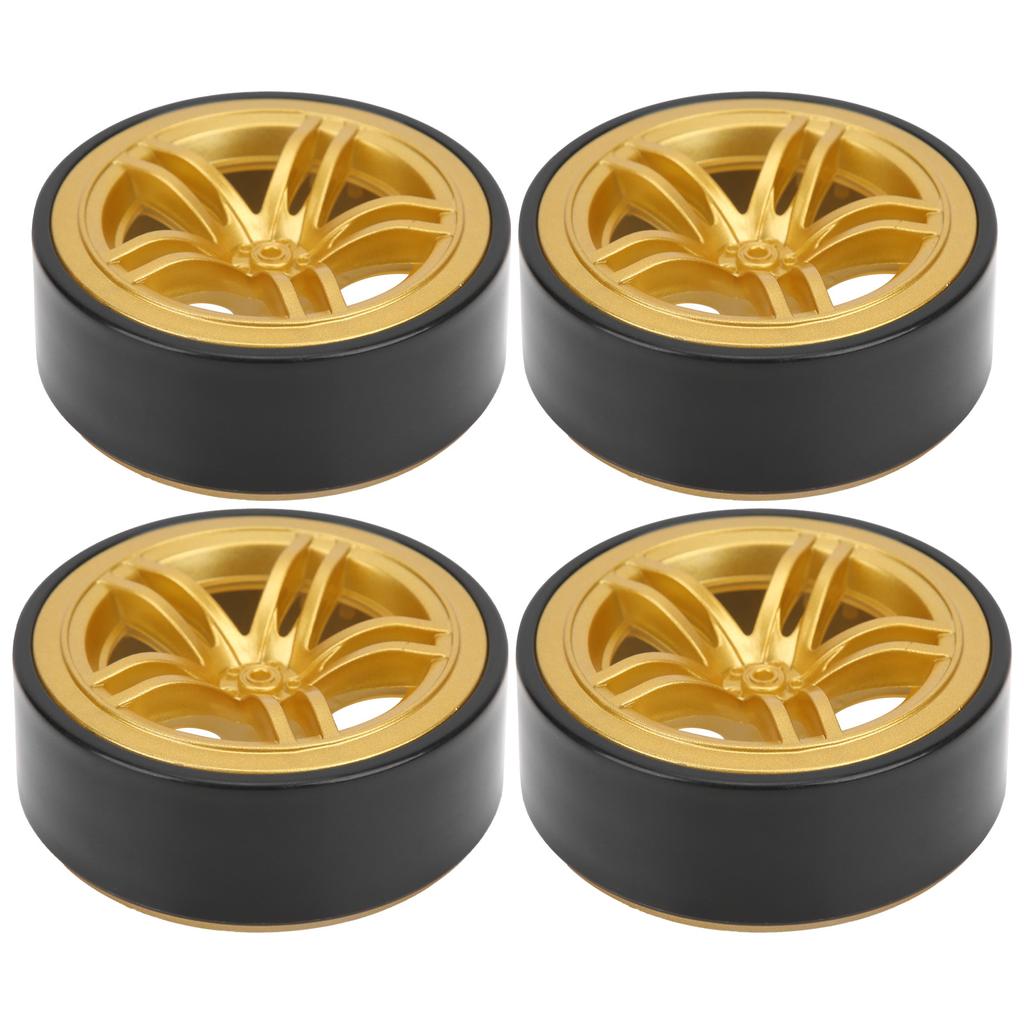 4pcs RC 6 Spoke Plastic Wheel Rims with Rubber Tires for 1 10 RC Drift Car OnRoad Drifting Car