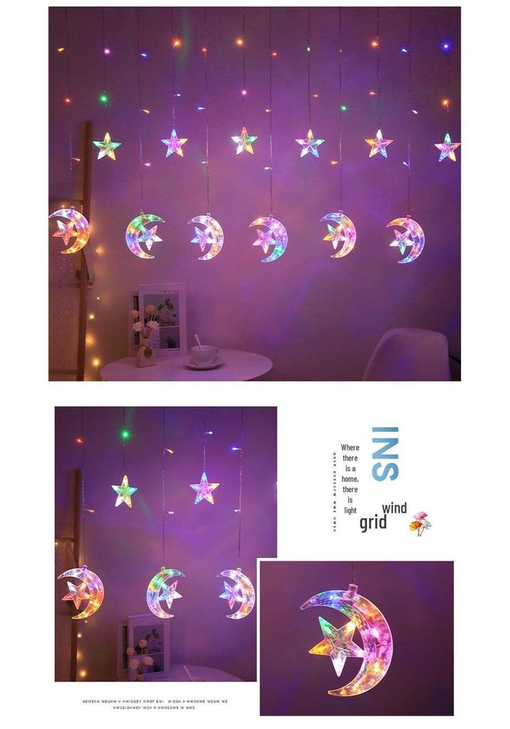 Starry Sky LED Curtain Lights for Christmas & Birthday Room Decoration