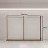 Vintage-Style Floor-Standing Women's Clothing Rack: Stainless Steel & Imitation Walnut Display Stand.